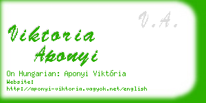 viktoria aponyi business card