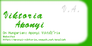 viktoria aponyi business card